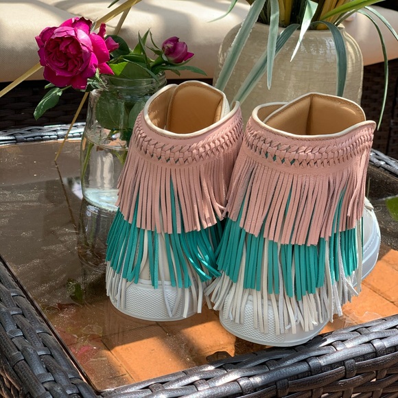 Buscemi leather fringe sneaker - Picture 3 of 7